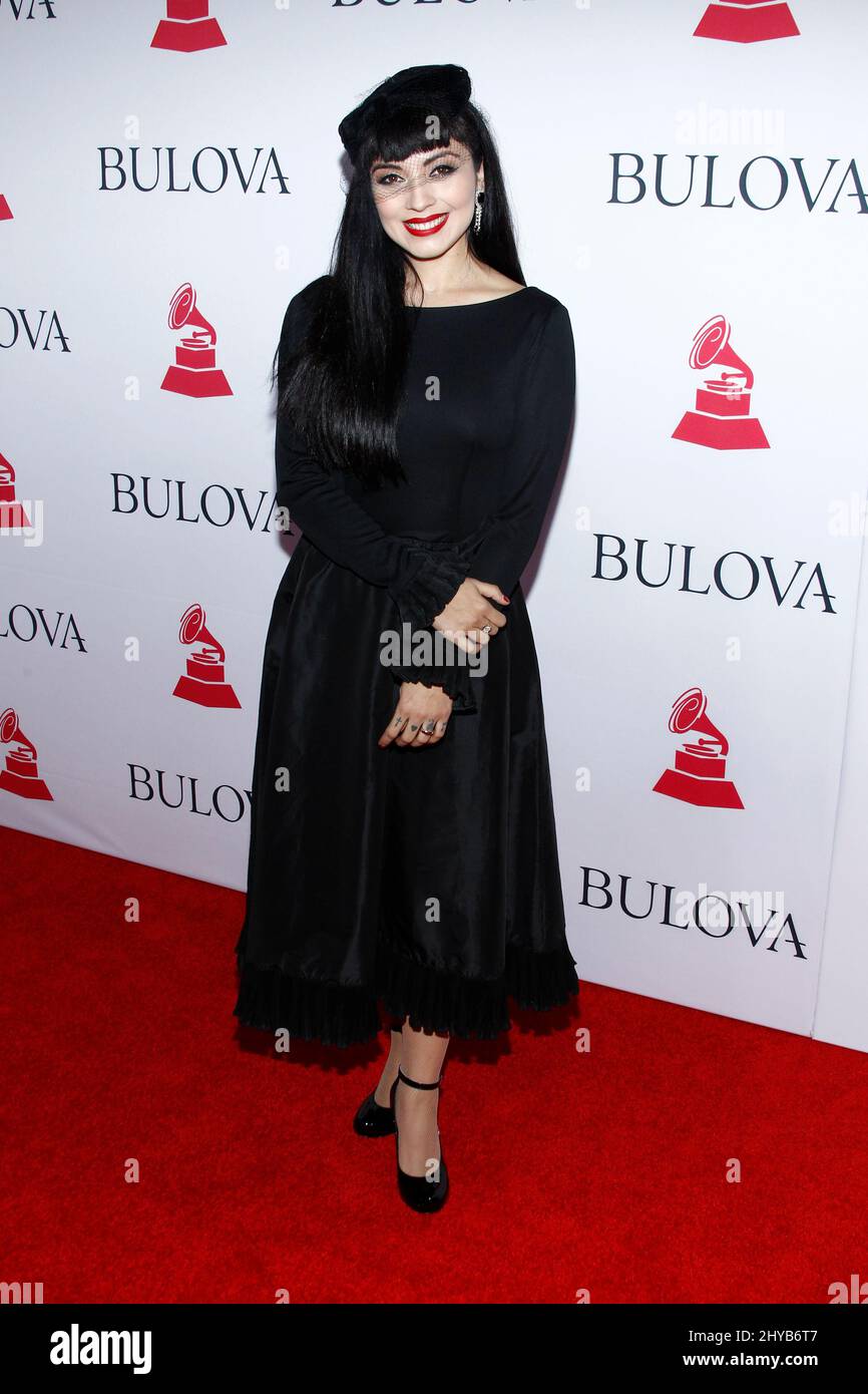 Mon Laferte attends the 2016 Latin Recording Academy Person of the Year Tribute to Marc Anthony, MGM Grand Garden Arena Stock Photo