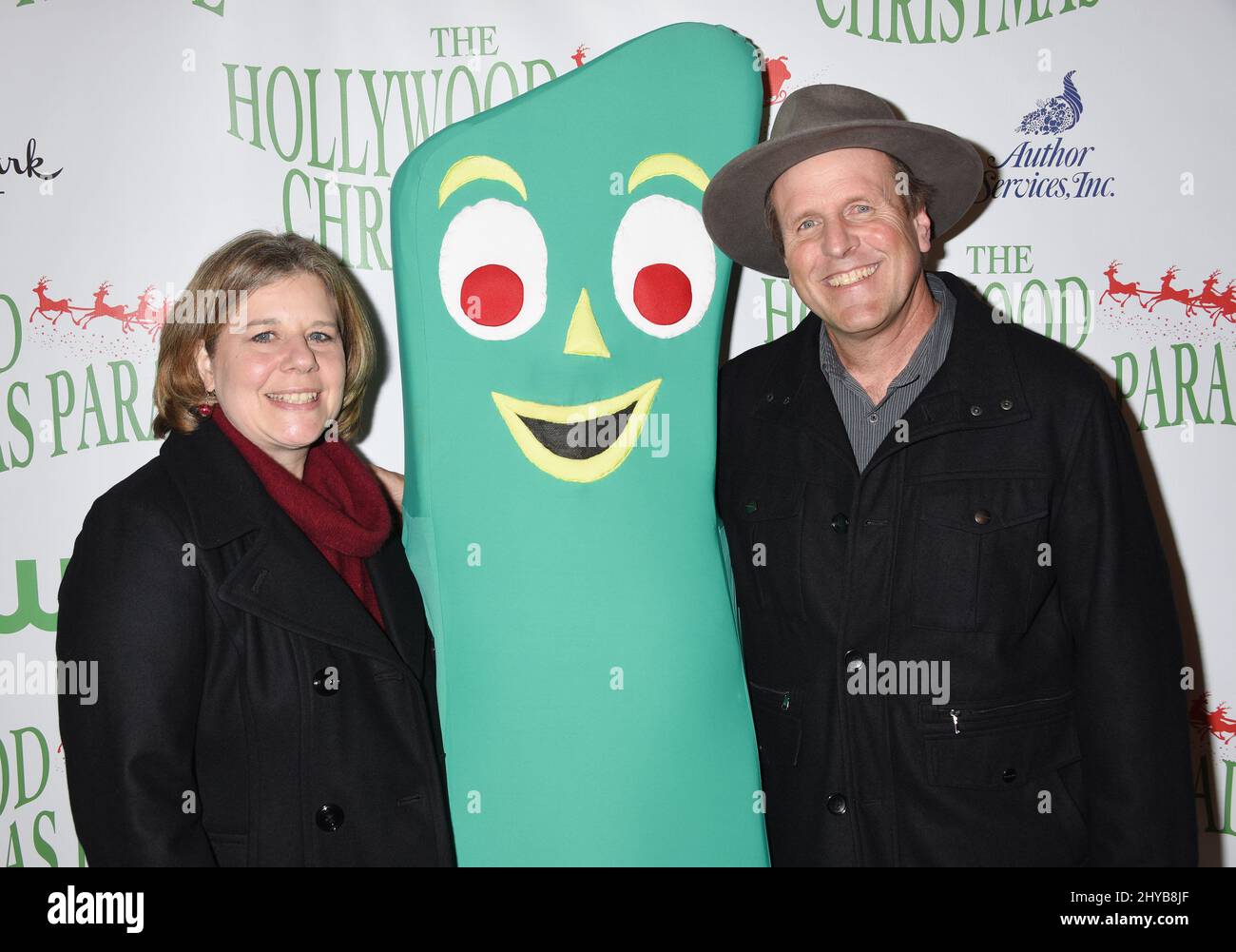 Joe Clokey and Gumby attends the 85th Annual Hollywood Christmas Parade held on Hollywood Blvd. Stock Photo