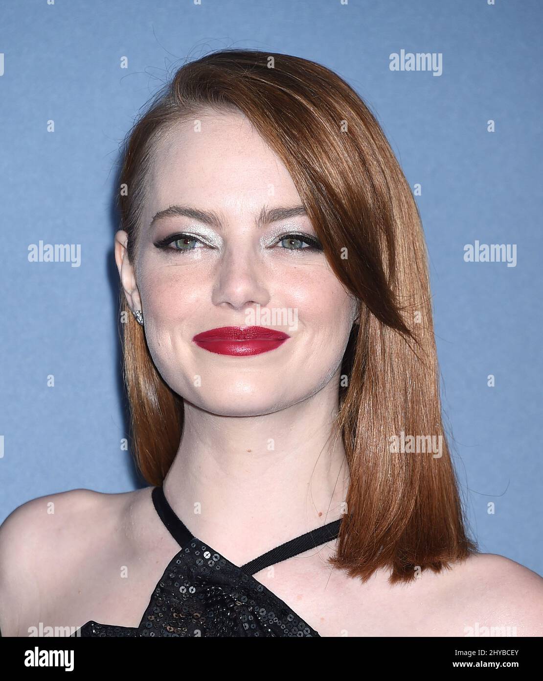 Emma Stone attending the 22nd annual Critics' Choice Awards at the Barker Hangar in Santa Monica, California Stock Photo