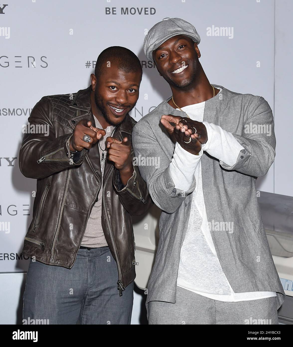 Aldis Hodge and Edwin Hodge attending the 'Passenger' World Premiere
