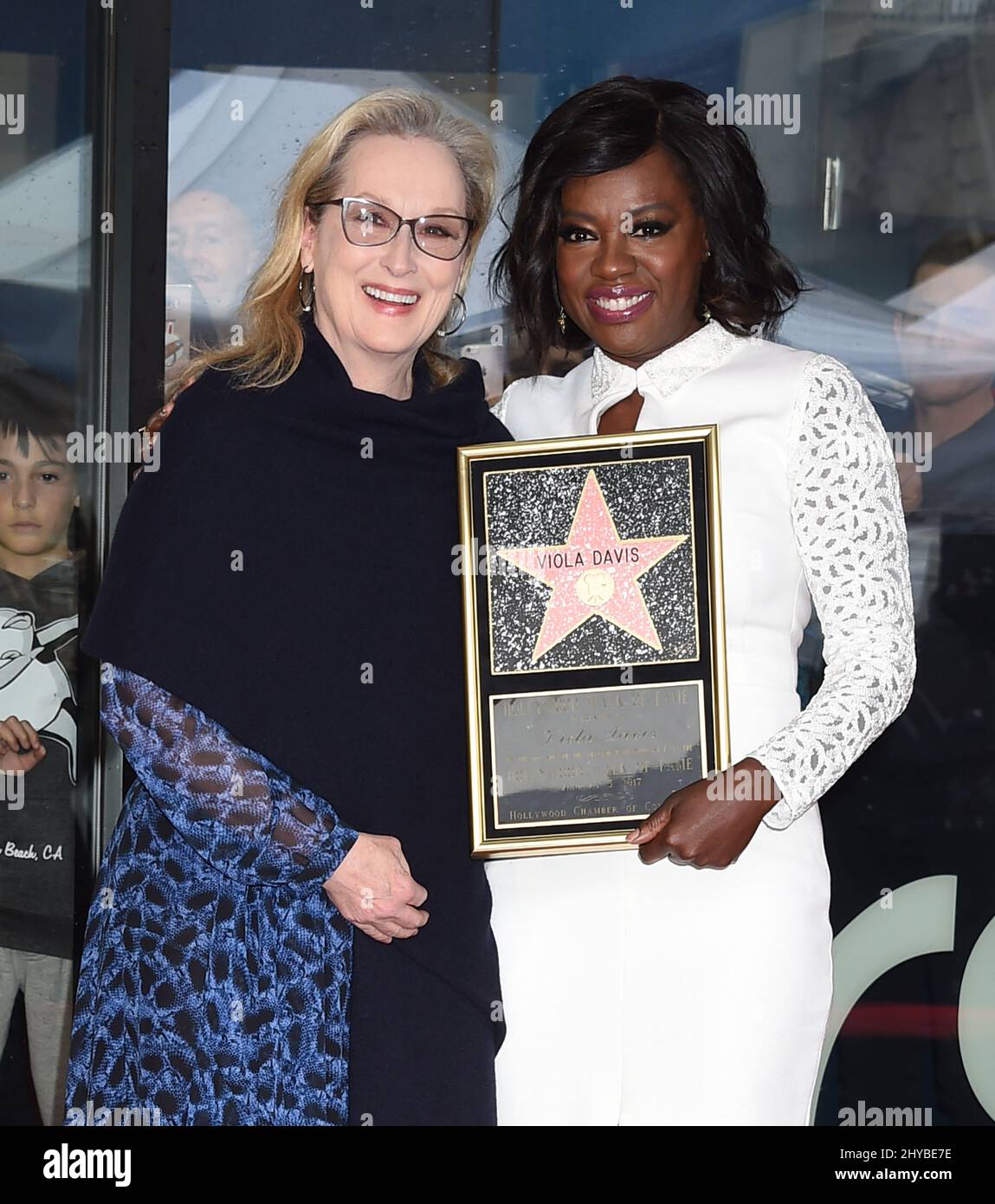 Viola Davis and Meryl Streep at the Viola Davis Star on the Hollywood