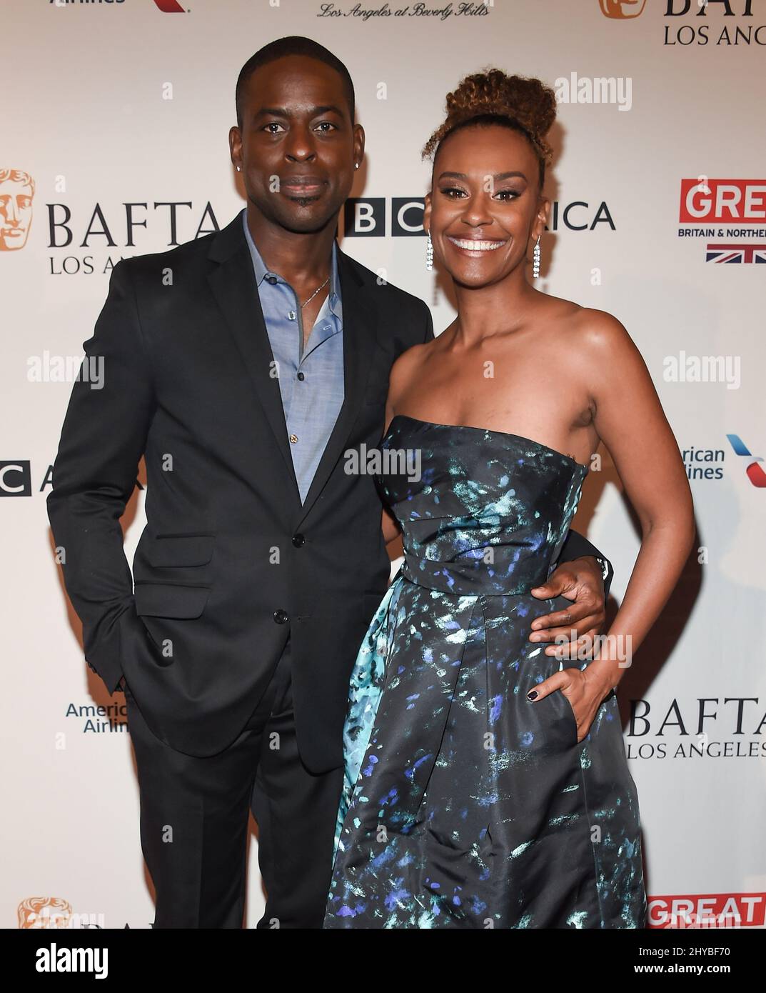 Sterling K. Brown and Ryan Michelle Bathe attending the BAFTA Tea Party