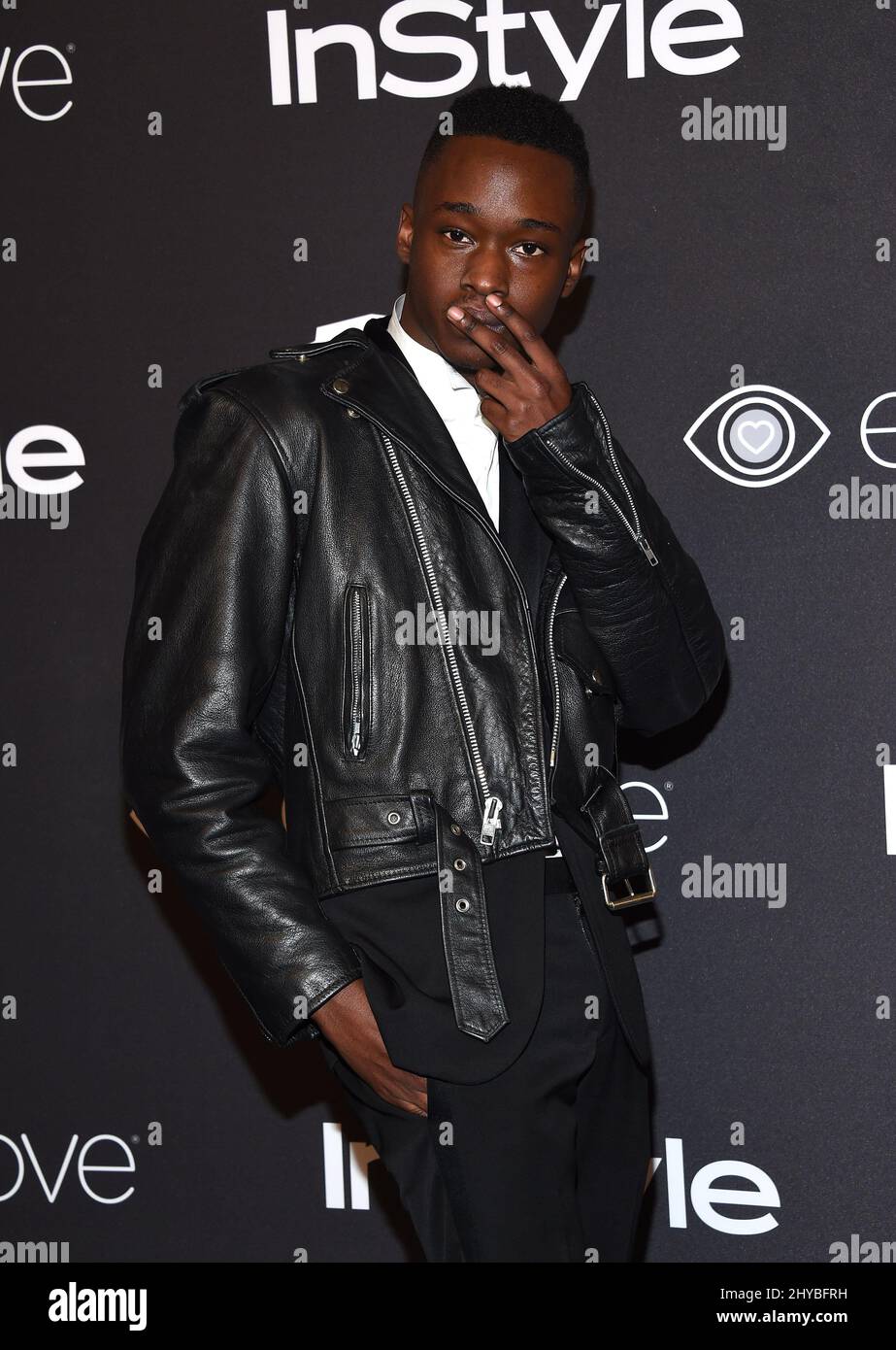 Ashton Sanders attending the 74th Annual Golden Globe Awards InStyle