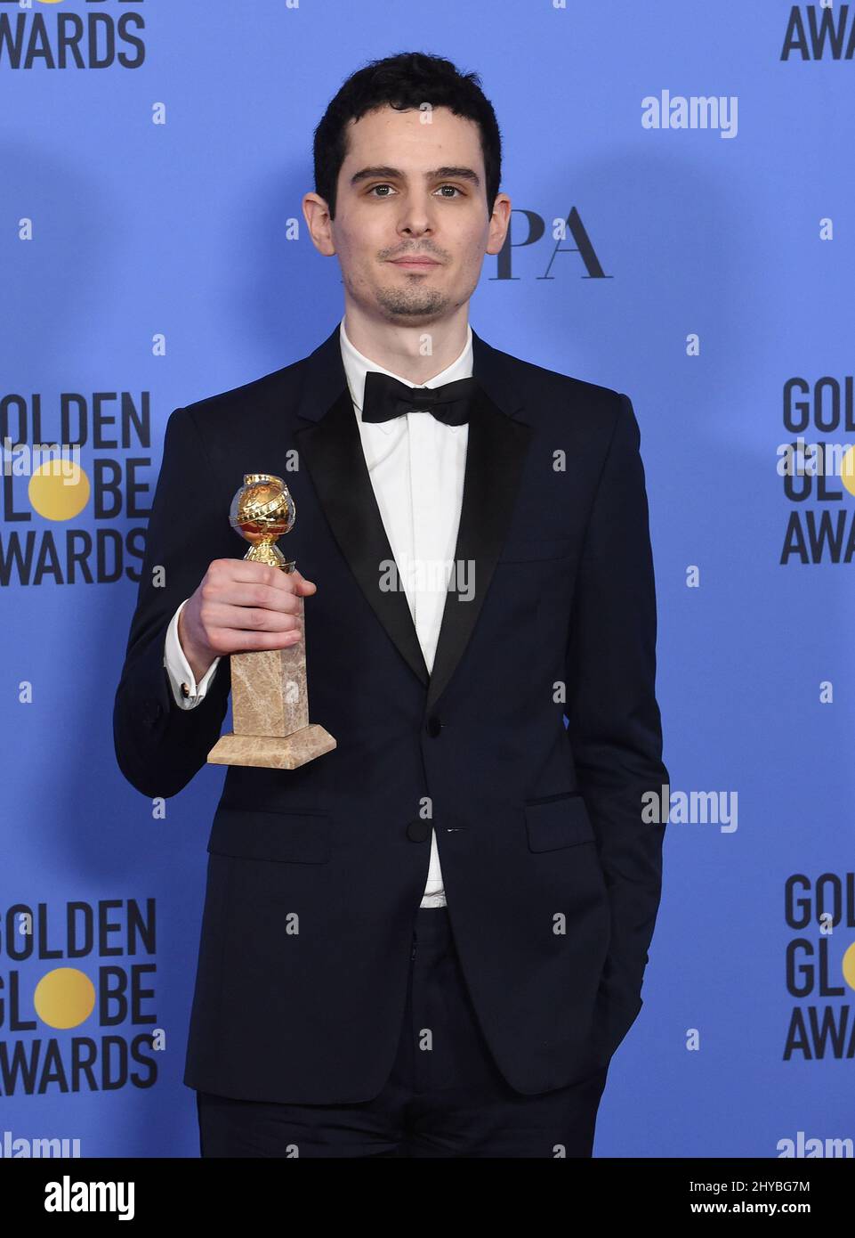 Damien Chazelle in the press room at the 74th Annual Golden Globe