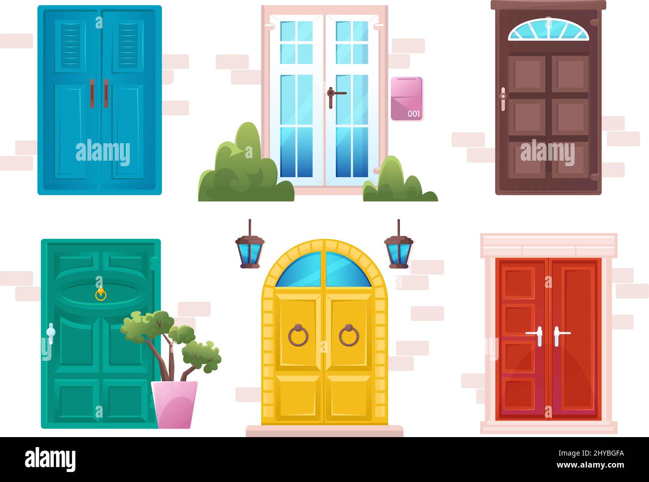 Double doors hotel Cut Out Stock Images & Pictures - Alamy