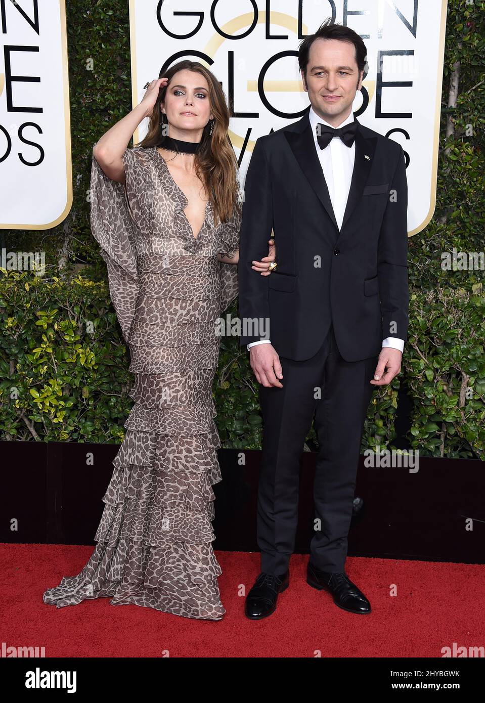Keri Russell and Matthew Rhys attending the 74th Annual Golden Globe