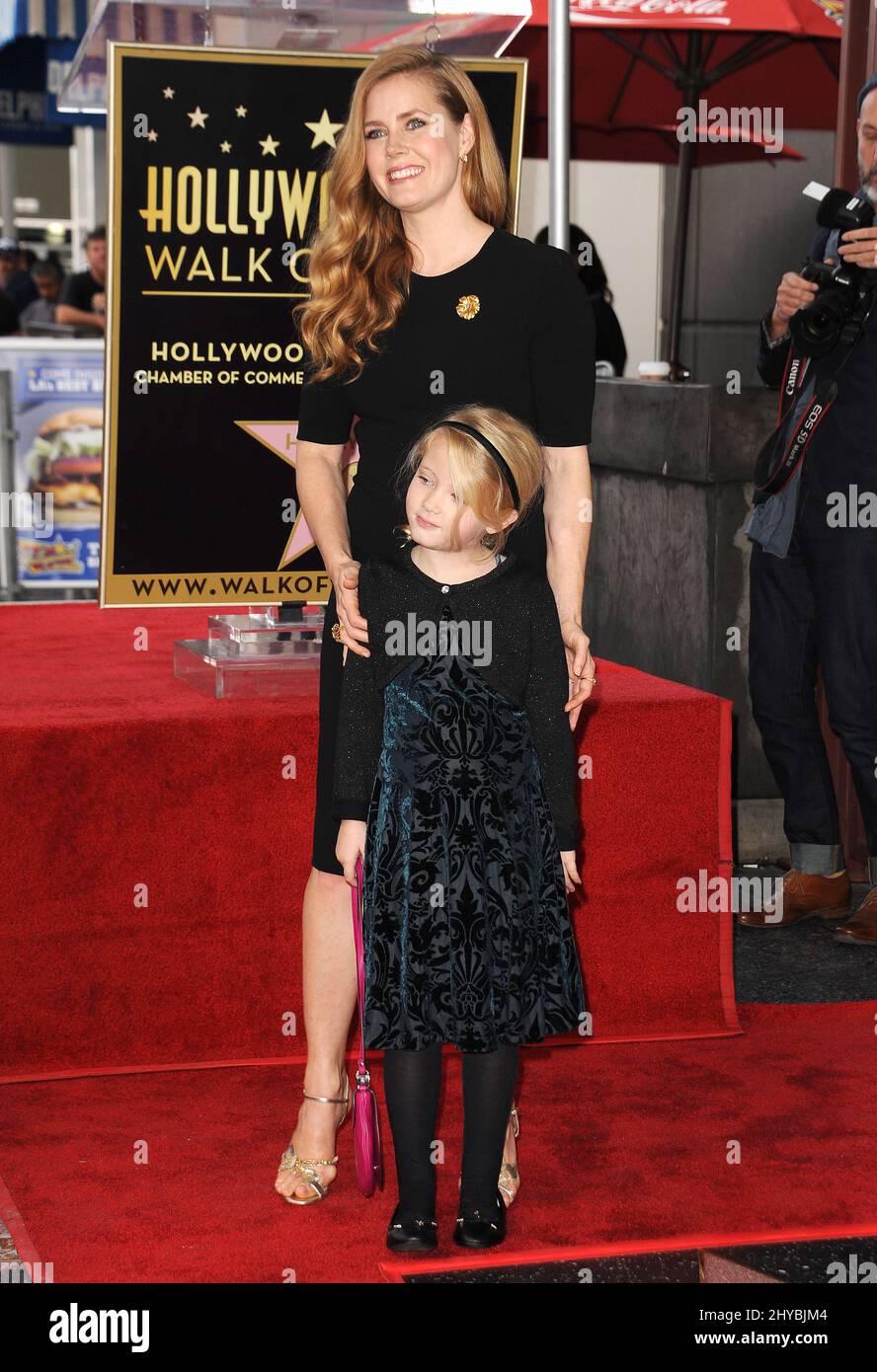 January 11, 2017 Hollywood, CA Amy Adams, Aviana Olea Le Gallo Amy Adams Hollywood Walk Of Fame Star Ceremony held in front of W Hotel Stock Photo