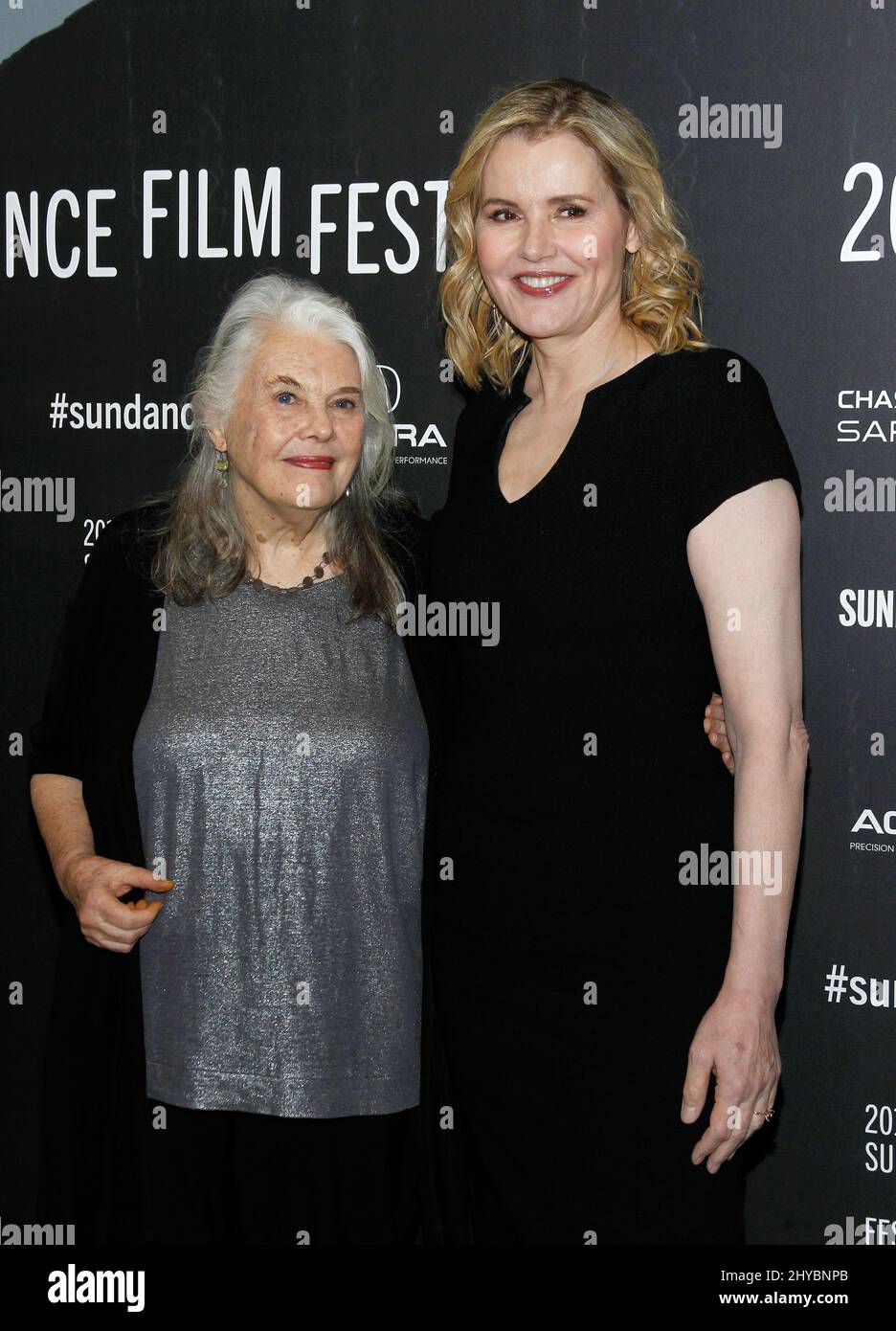 Lois Smith and Geena Davis attending the 'Marjorie Prime' Premiere at Eccles Center Theatre during the Sundance Film Festival in Park City, Utah, USA Stock Photo
