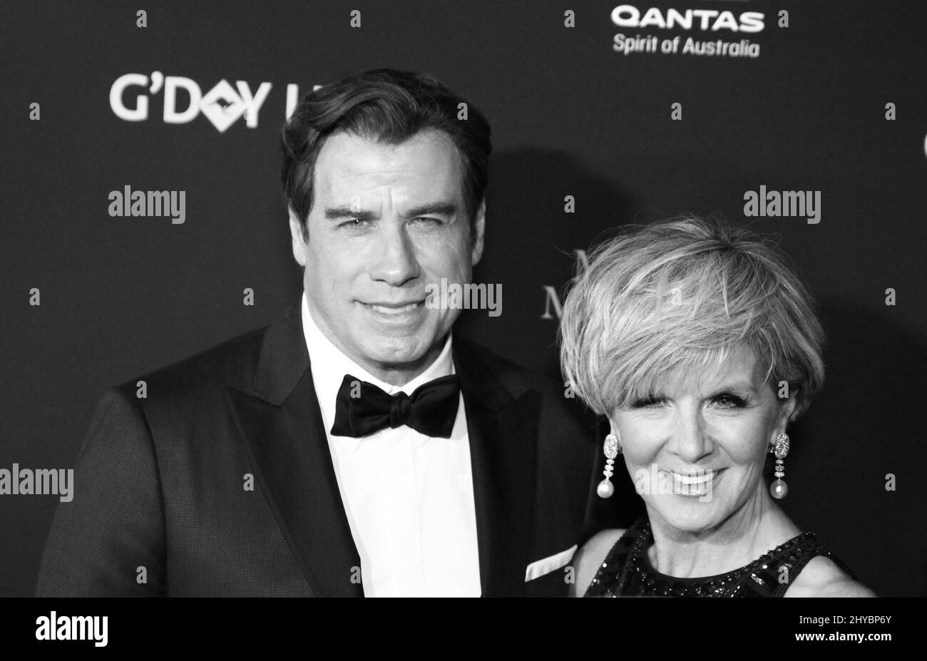 John Travolta, Julie Bishop attends the 2017 G'Day USA Los Angeles Gala