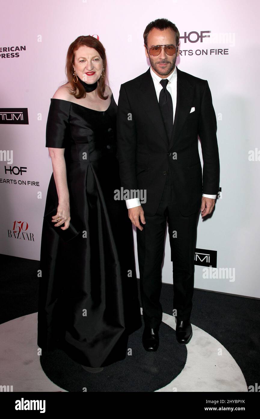 Glenda Bailey and Tom Ford attending Harper's Bazaar Celebrating 150 Most Fashionable Women held at the Sunset Tower Hotel Stock Photo