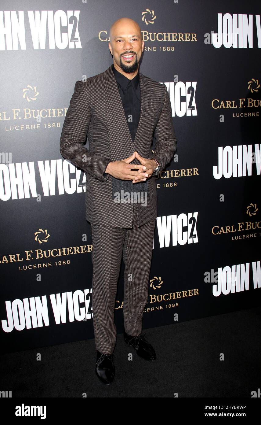 Common attending the premiere of John Wick: Chapter Two, in Los Angeles, California Stock Photo