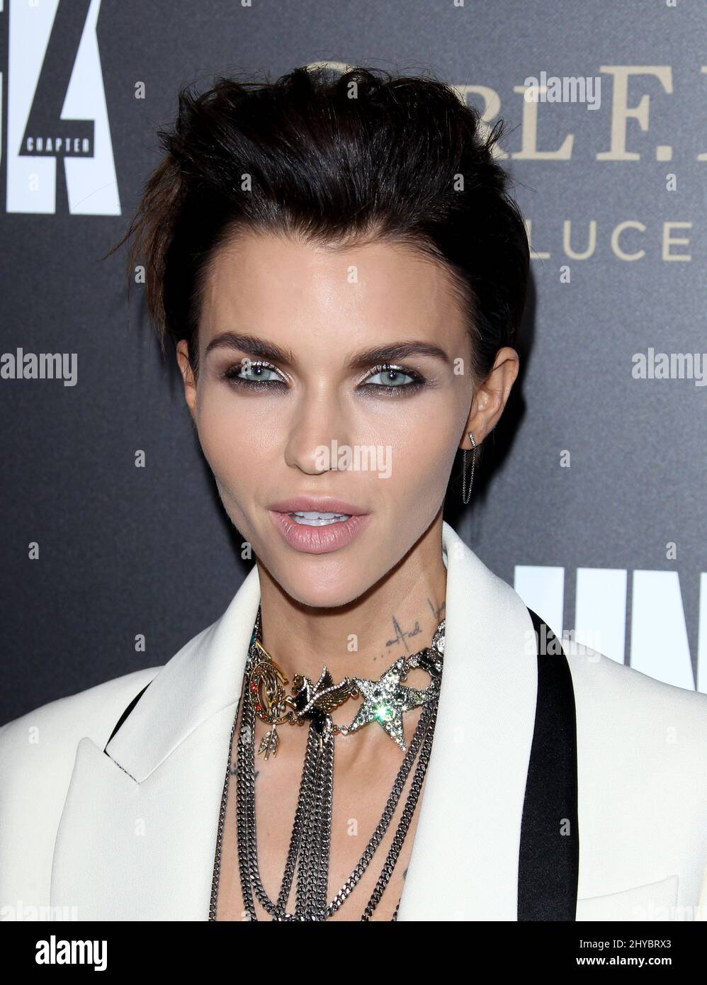 Ruby Rose attending the premiere of John Wick: Chapter Two, in Los Angeles, California Stock Photo