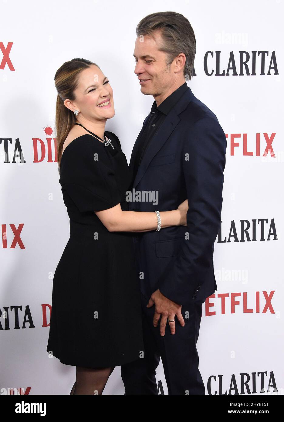 Timothy Olyphant and Drew Barrymore arriving to the Netflix's Premiere ...