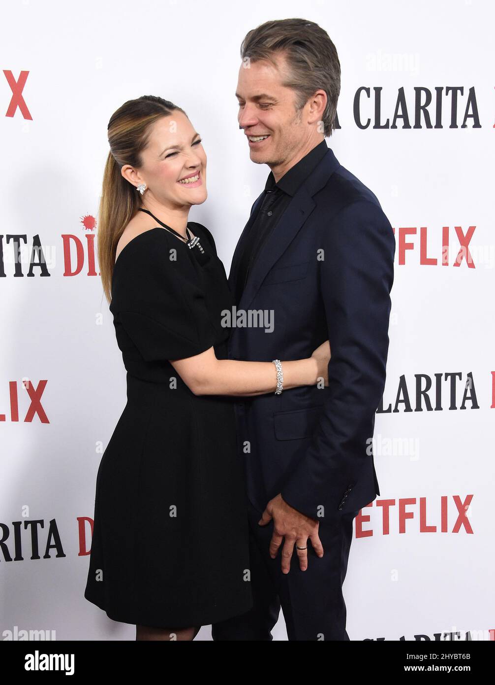 Timothy Olyphant and Drew Barrymore arriving to the Netflix's Premiere ...