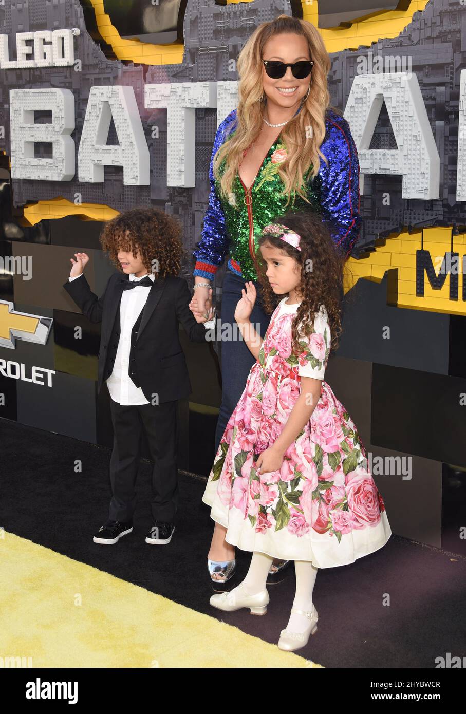 Mariah Carey Moroccan Cannon and Monroe Cannon attending the The Lego Batman Movie in Los Angeles Stock Photo Alamy