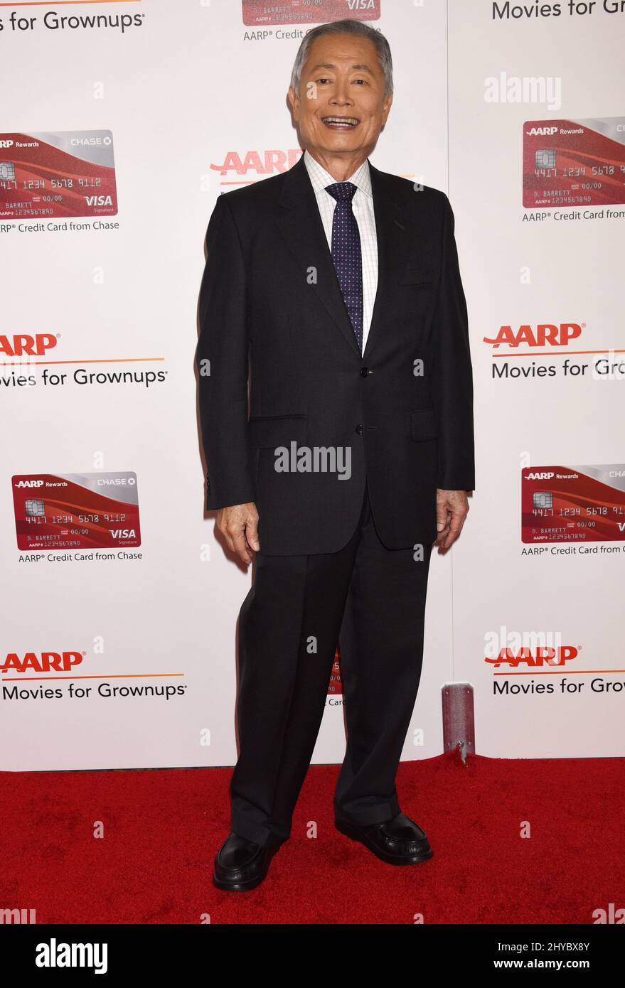 George Takei attending the 16th Annual Movies For Grownups Awards held at Beverly Wilshire Hotel in Los Angeles, USA Stock Photo