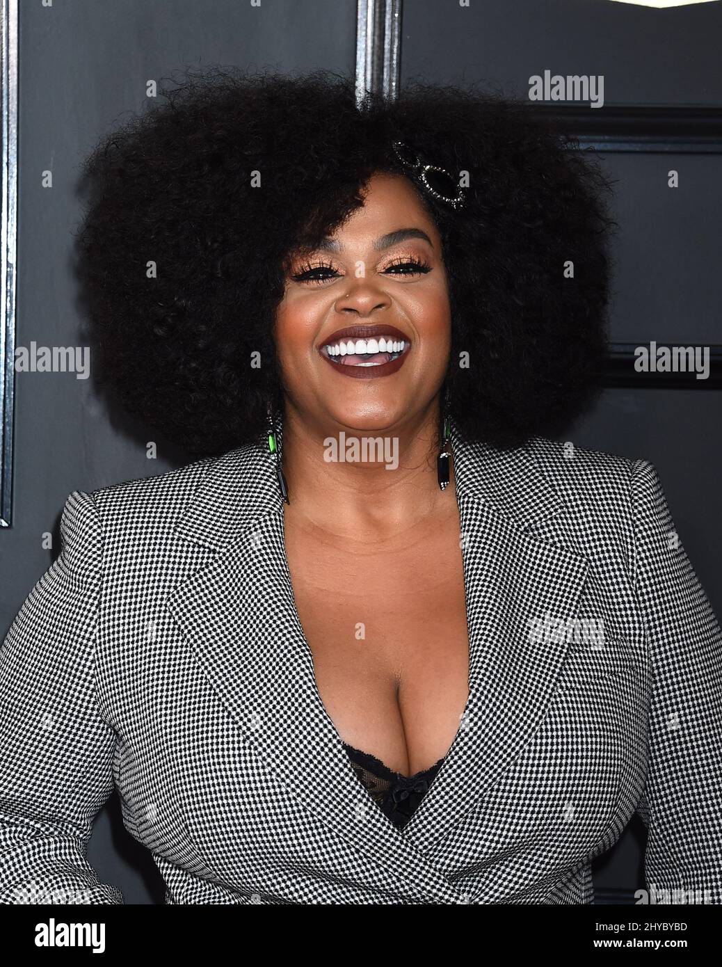 Jill Scott Attending The 59th Annual Grammy Awards In Los Angeles Stock