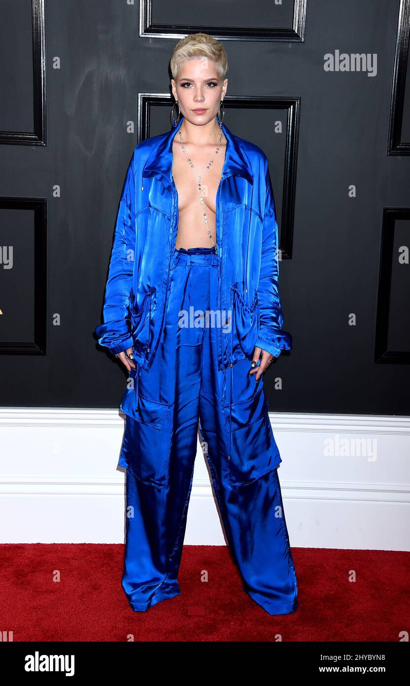 Halsey attending the 59th Annual Grammy Awards in Los Angeles Stock