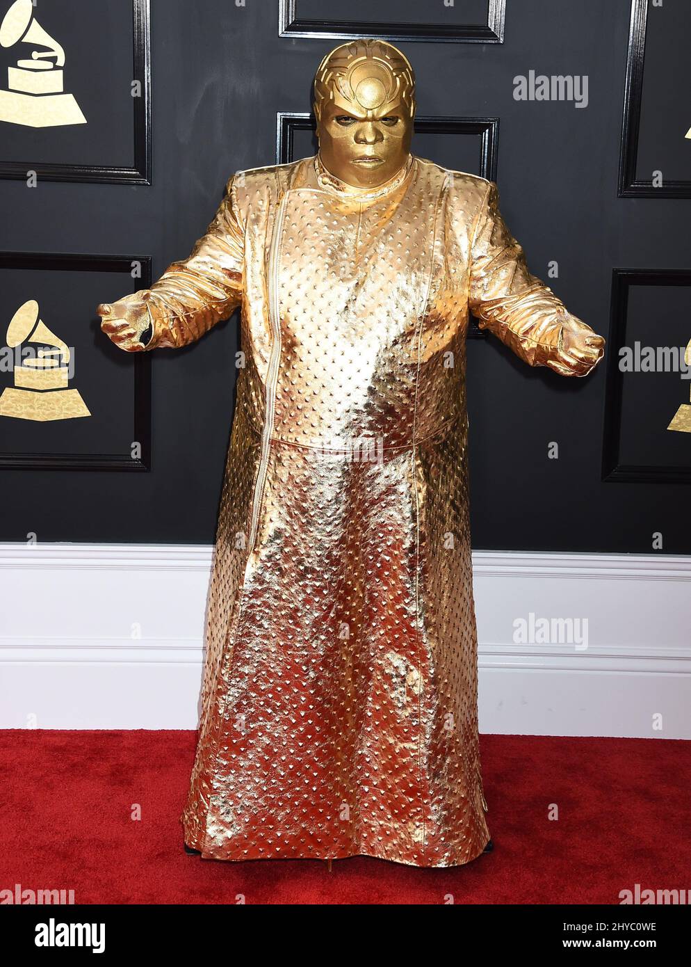 CeeLo Green attending the 59th Grammy Awards in Los Angeles Stock Photo