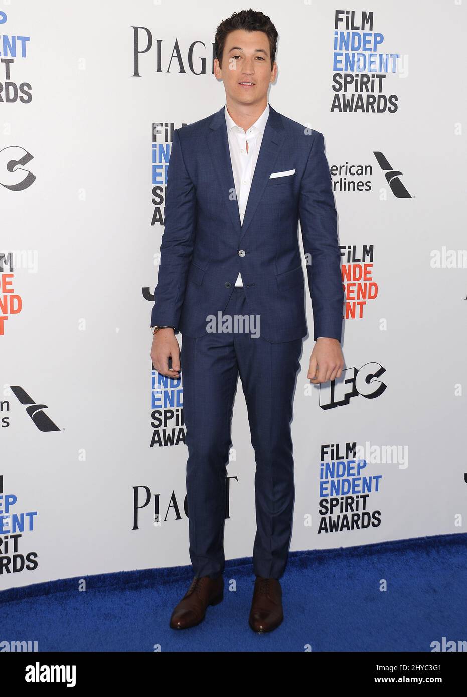 Miles Teller attending the 2017 Film Independent Spirit Awards - Arrivals held at Santa Monica Pier in Santa Monica, California Stock Photo