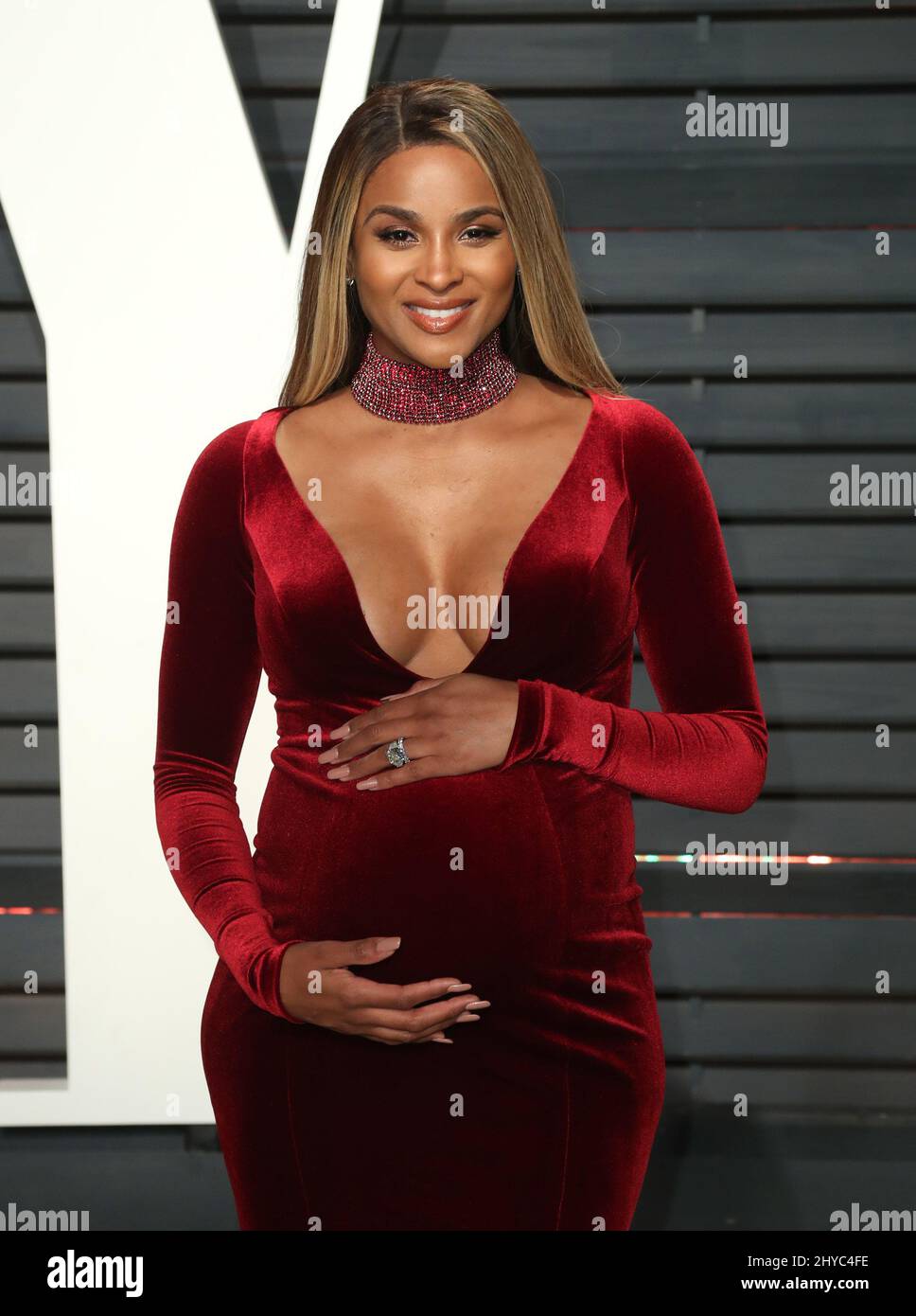 Ciara arriving at the Vanity Fair Oscar Party in Beverly Hills, Los