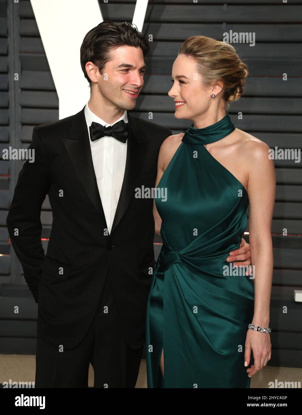 Brie Larson and Alex Greenwald arriving at the Vanity Fair Oscar Party in  Beverly Hills, Los Angeles, USA Stock Photo - Alamy