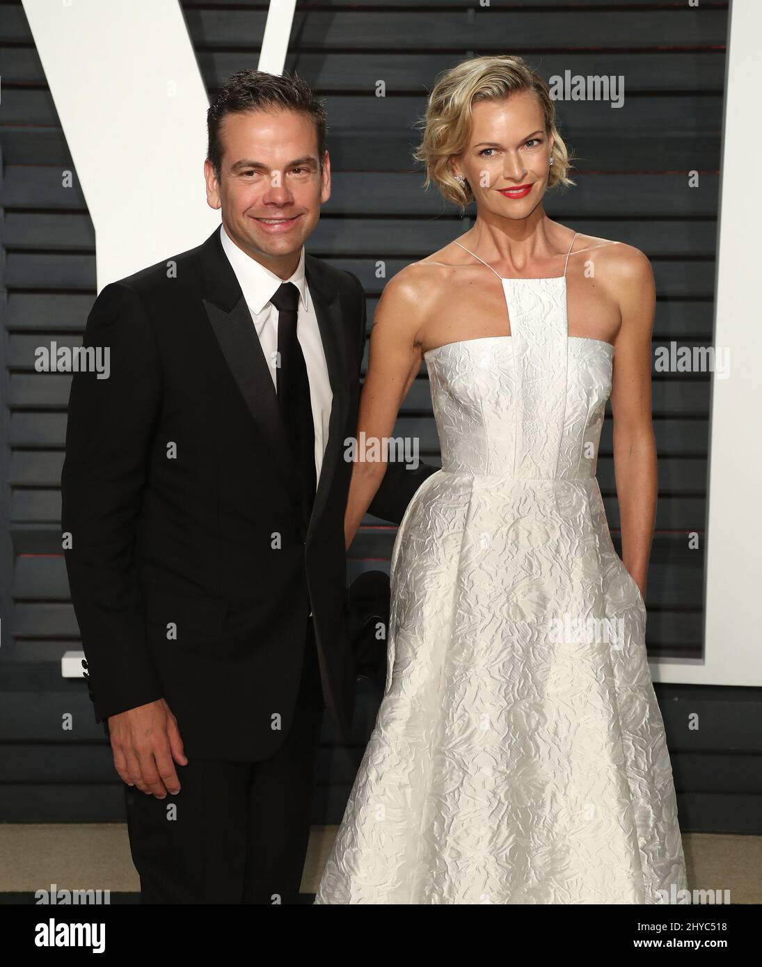 Lachlan Murdoch and Sarah Murdoch arriving at the Vanity Fair Oscar