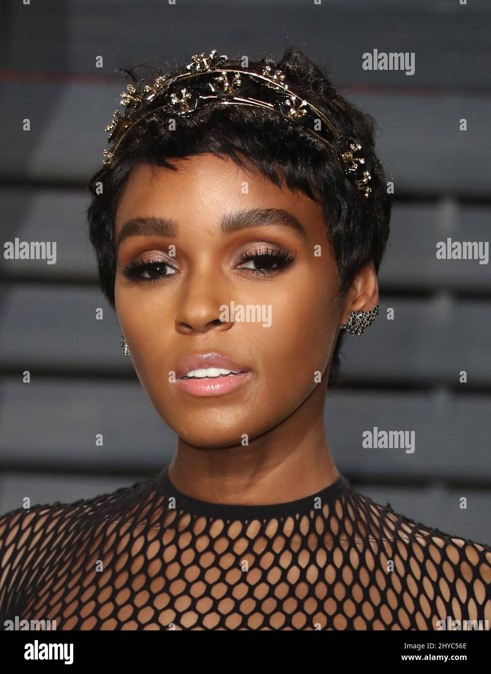 Janelle Monae arriving at the Vanity Fair Oscar Party in Beverly Hills