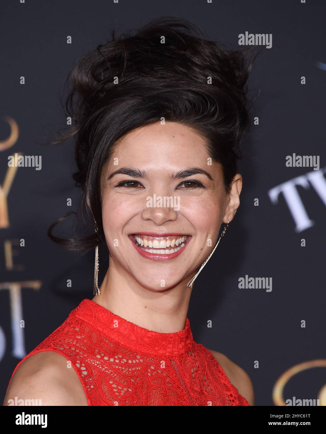 Lilan Bowden attending the World Premiere of Beauty and the Beast in Los Angeles Stock Photo