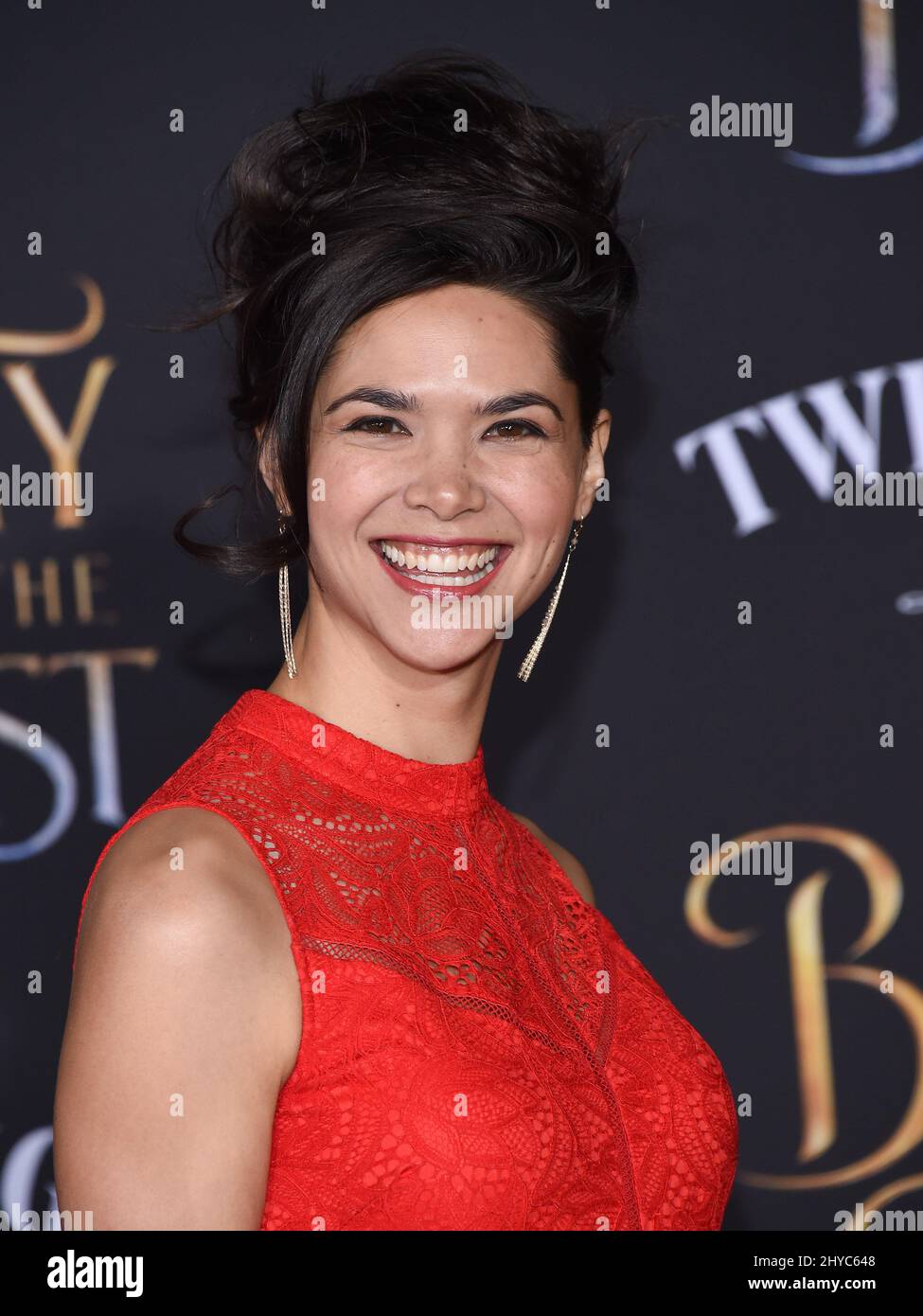 Lilan Bowden attending the World Premiere of Beauty and the Beast in Los Angeles Stock Photo