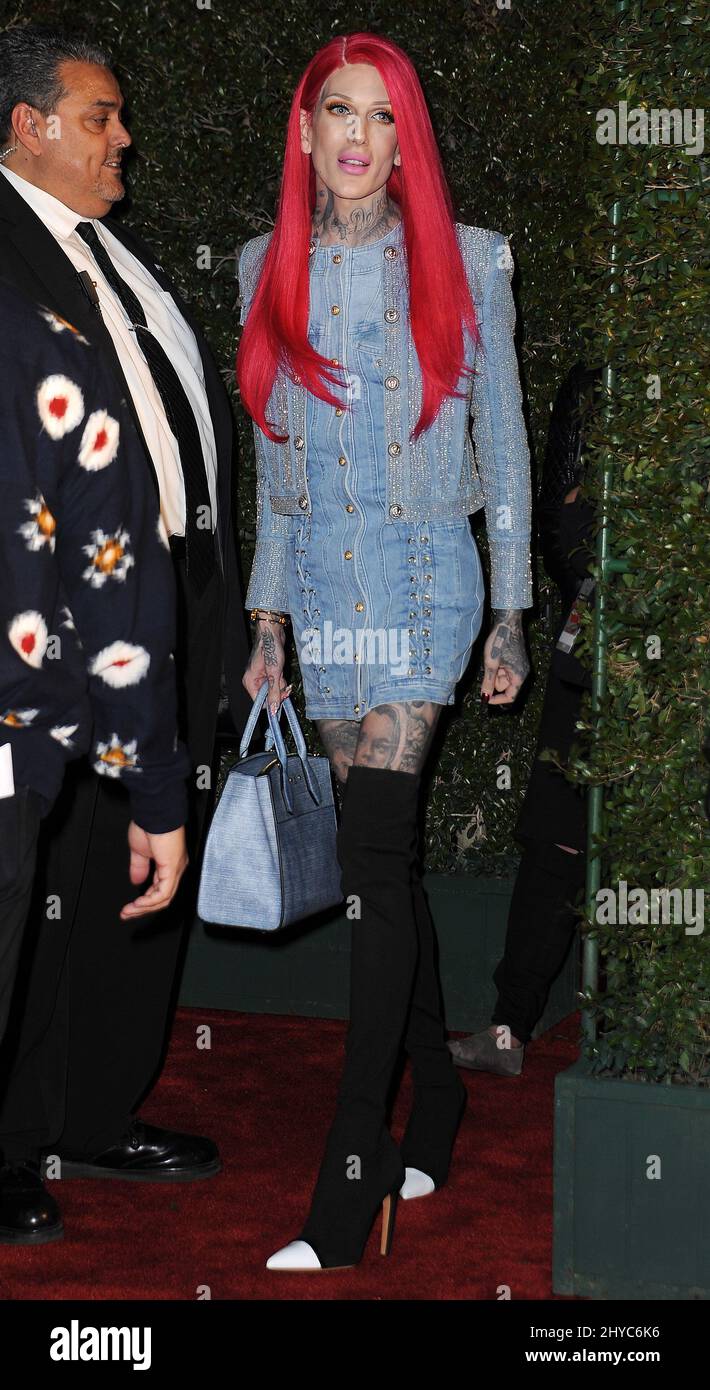 Jeffree Star attending the 2017 iHeart Radio Music Awards held at The Forum Stock Photo