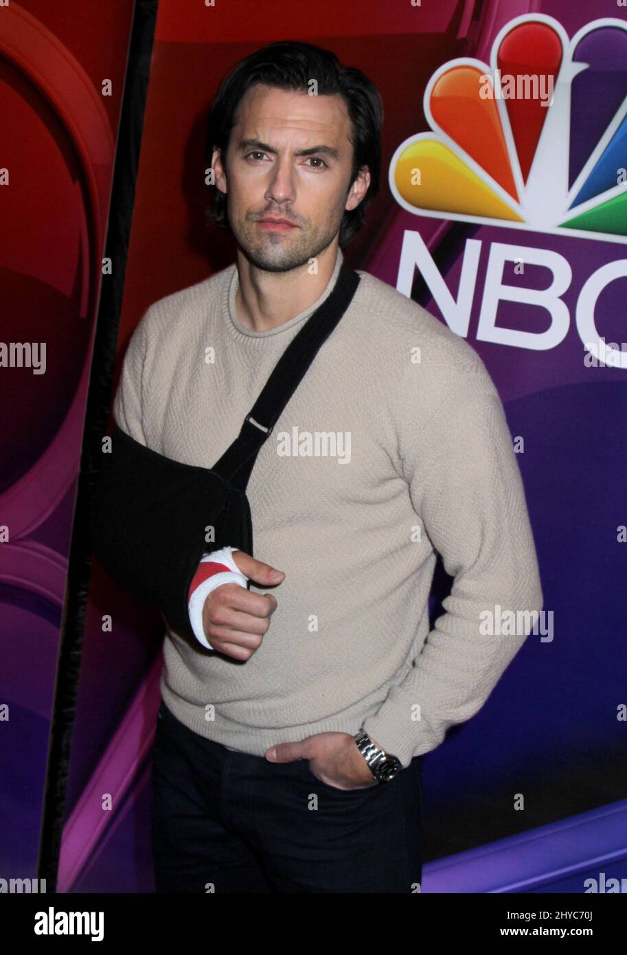 Milo Ventimiglia attending the NBC Mid Season Press Day in New York Stock Photo