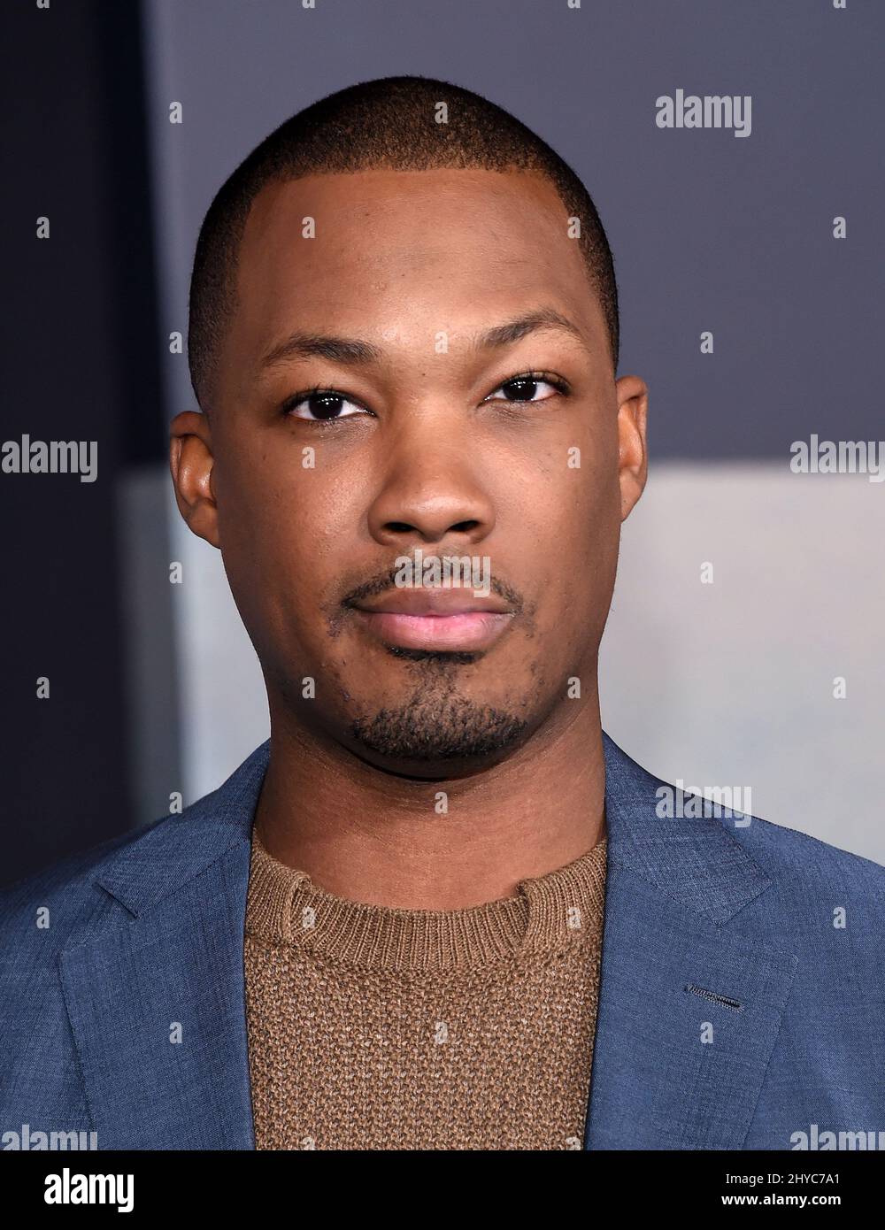 Corey Hawkins attending Warner bros. Pictures and Legendary Pictures