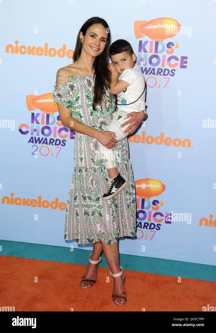 Jordana Brewster arrives at the Kids' Choice Awards 2017 - Arrivals held at USC Galen Center Stock Photo