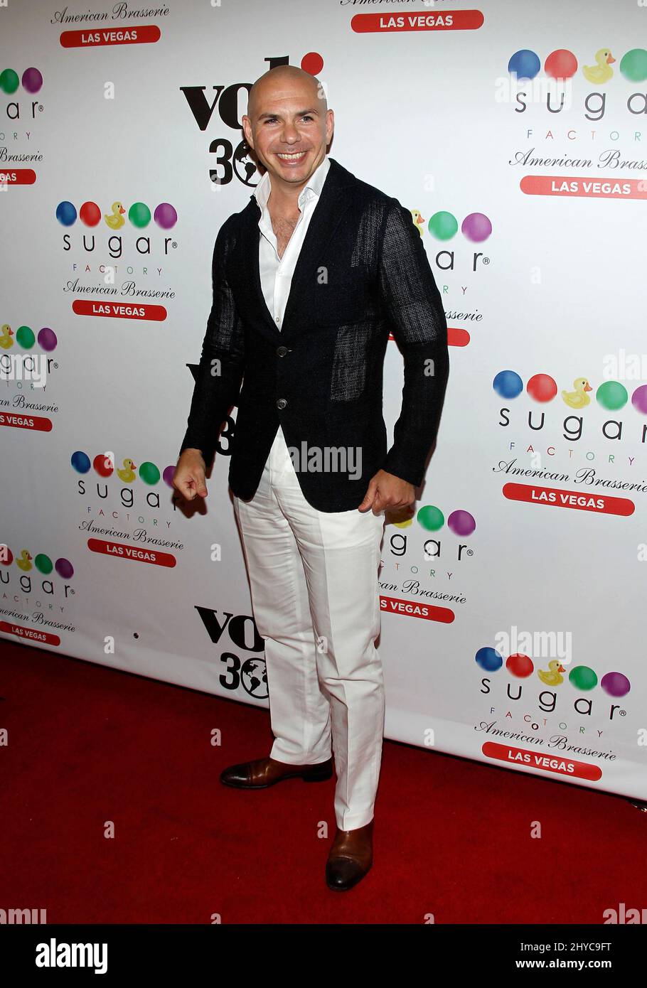 Pitbull attending the Sugar Factory Grand Opening Celebration Month with an appearance by Pitbull, at the Sugar Factory American Brasserie in Las Vegas, Nevada Stock Photo