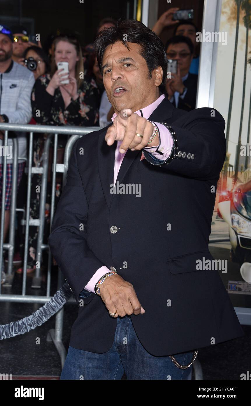 Erik Estrada arriving at 'Chips' Premiere held at the TCL Chinese Theatre Stock Photo
