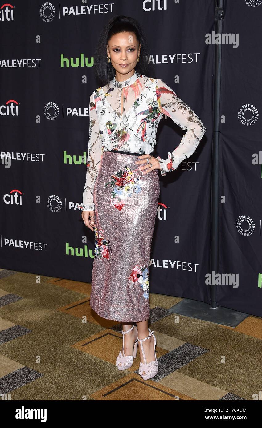 Thandie Newton arriving for Westworld at the 34th Annual PaleyFest in Los Angeles, 25th March 2017 Stock Photo