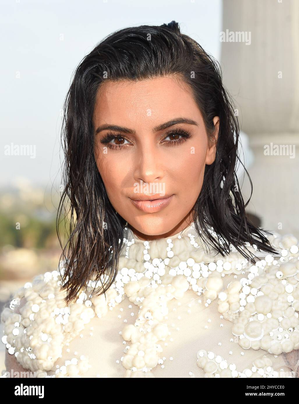 Kim Kardashian arriving at the Daily Front Row presents 3rd Annual Fashion LA Awards Stock Photo