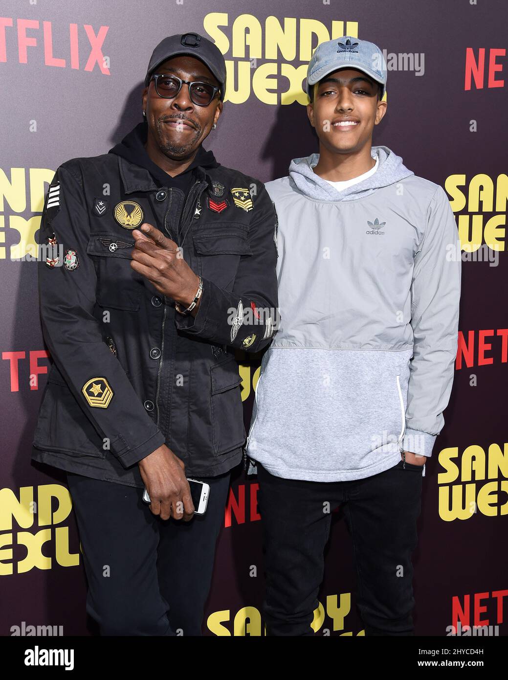 Arsenio Hall and Arsenio Hall Jr. arriving to Netflix's "Sandy Wexler