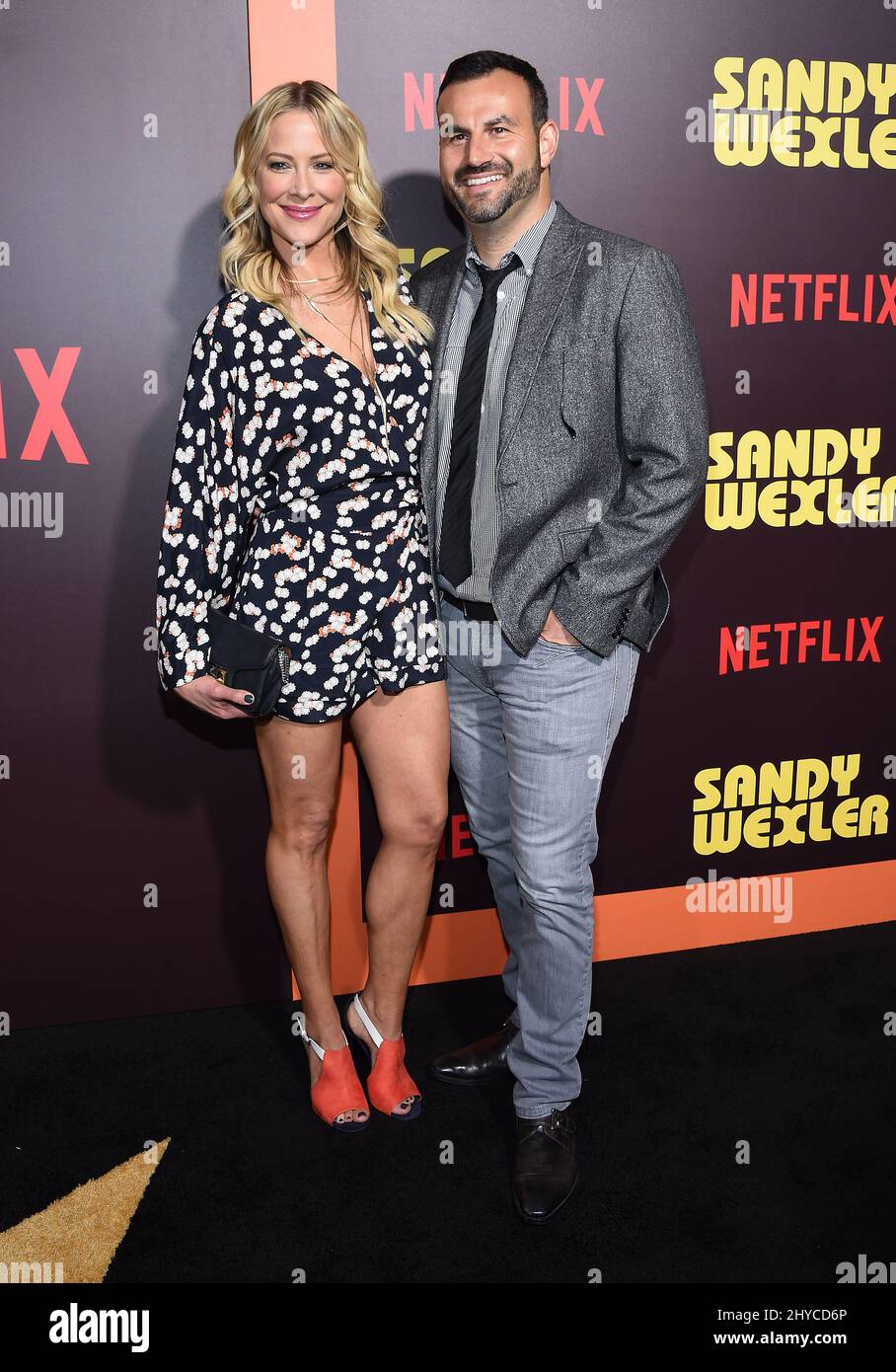 Brittany Daniel and Adam Touni arriving to Netflix's "Sandy Wexler" Los