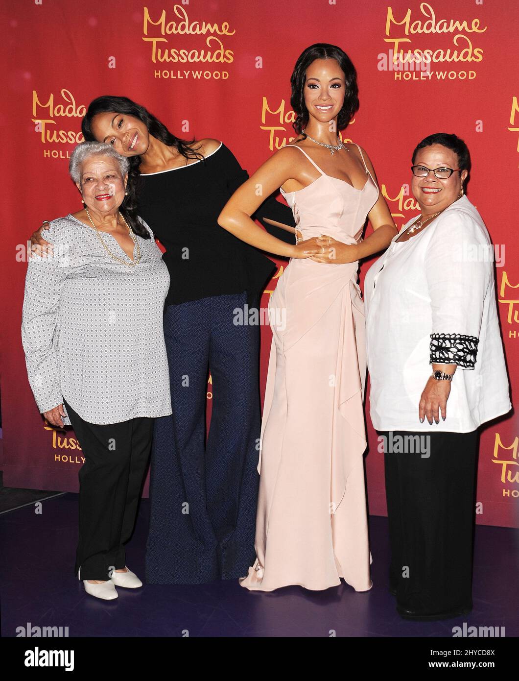 Zoe Saldana, Mother and Grandmother as Madame Tussauds Hollywood