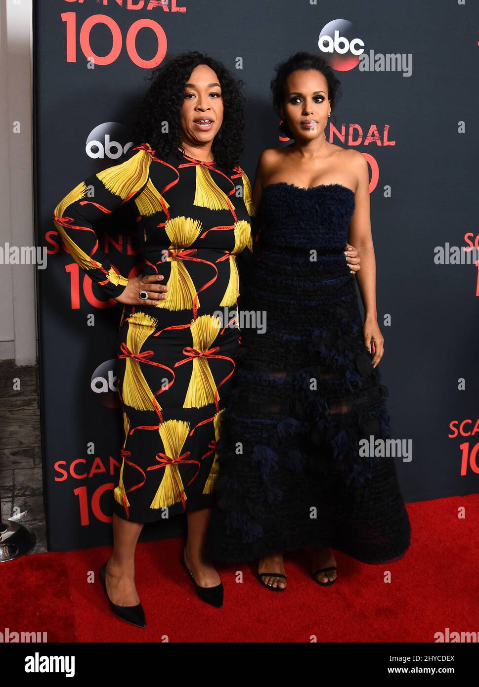 Shonda Rhimes and Kerry Washington the 100th Episode celebration of