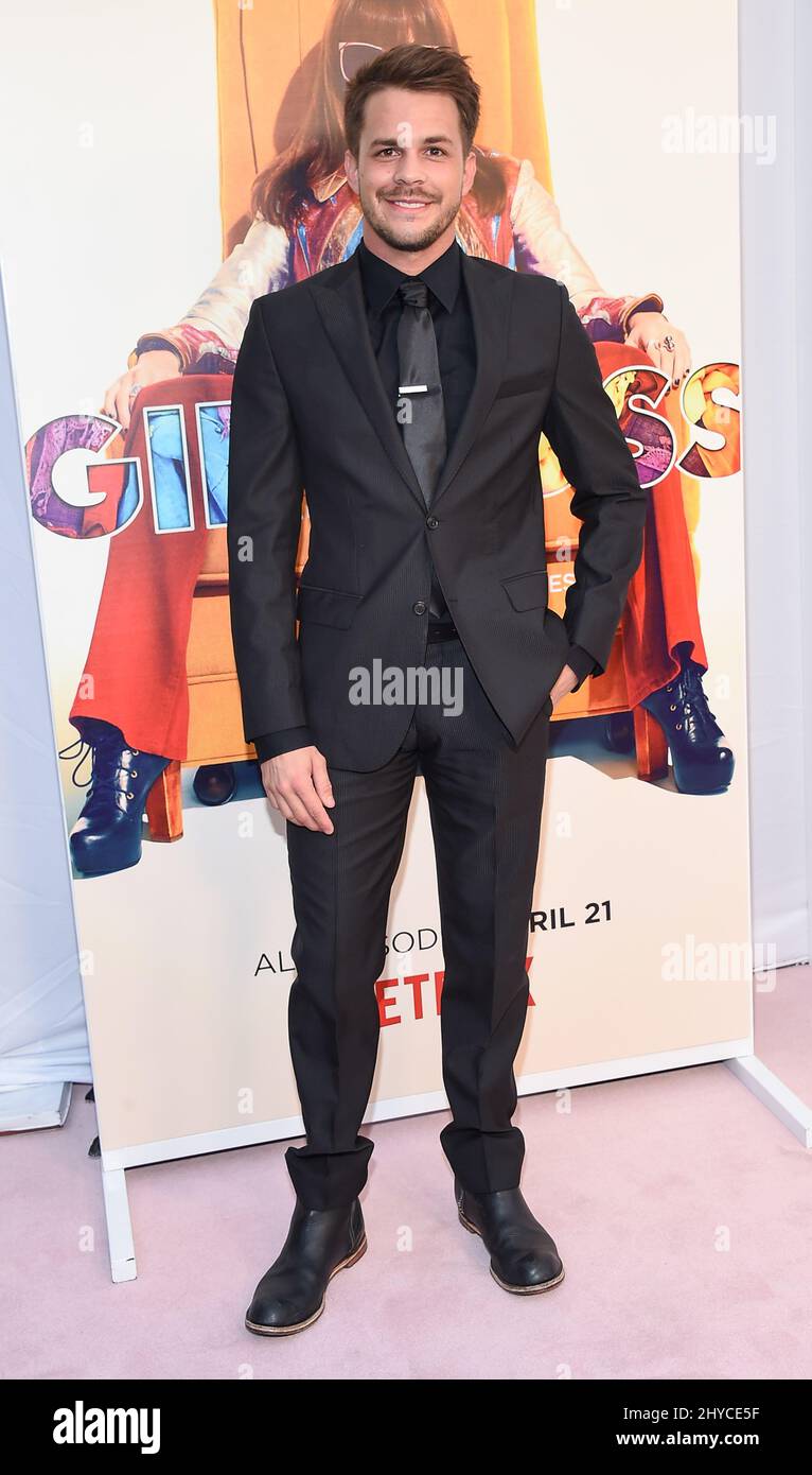 Johnny Simmons attending the 'Girlboss' Los Angeles premiere held at the ArcLight Cinemas Hollywood Stock Photo