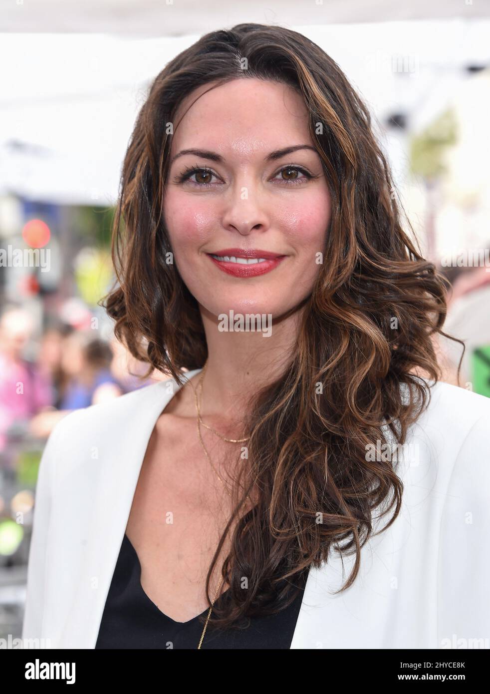 Alana de la Garza attending Gary Sinise's Hollywood star unveiling