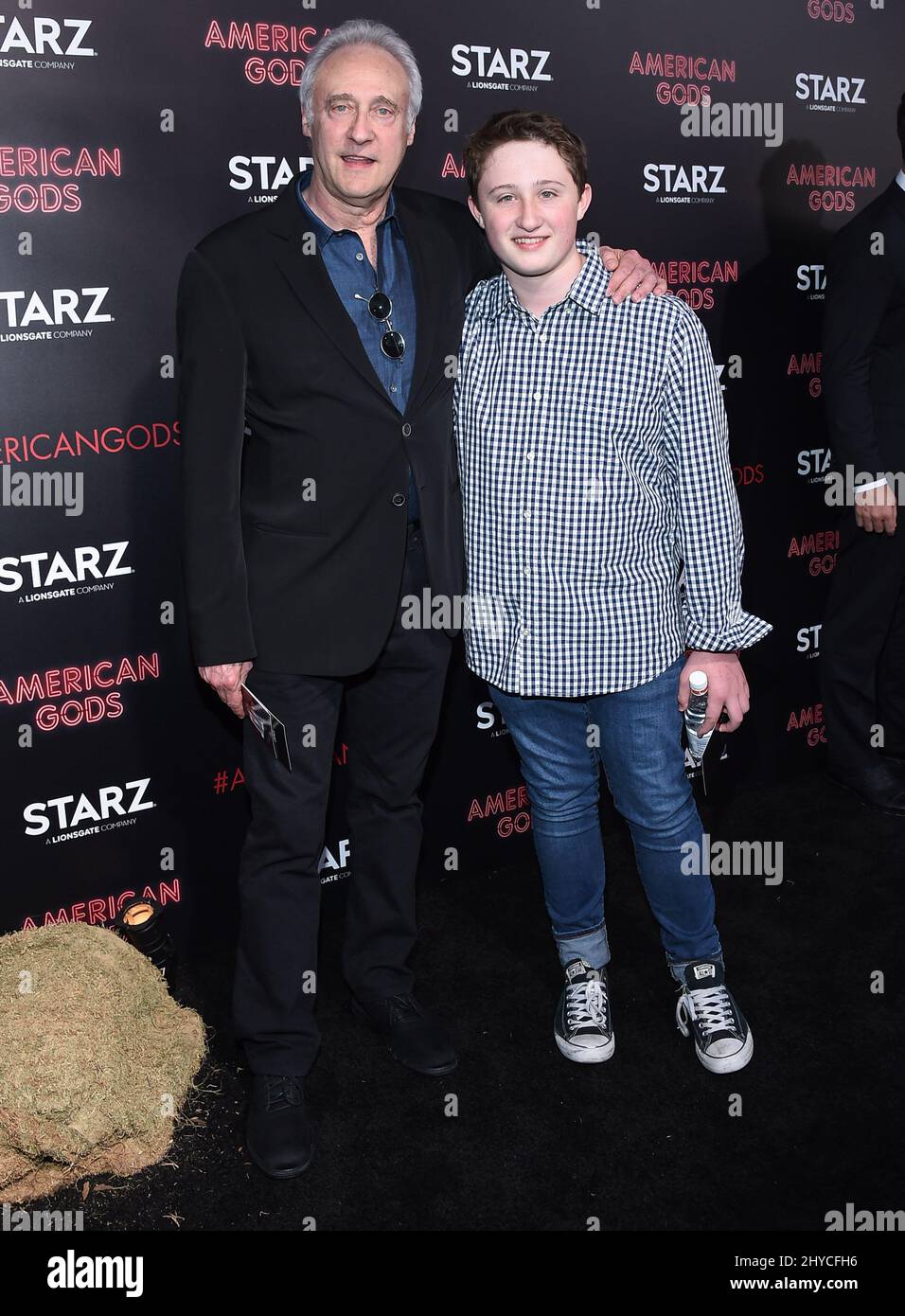 Brent Spiner and Jackson Spiner arriving to the "American Gods