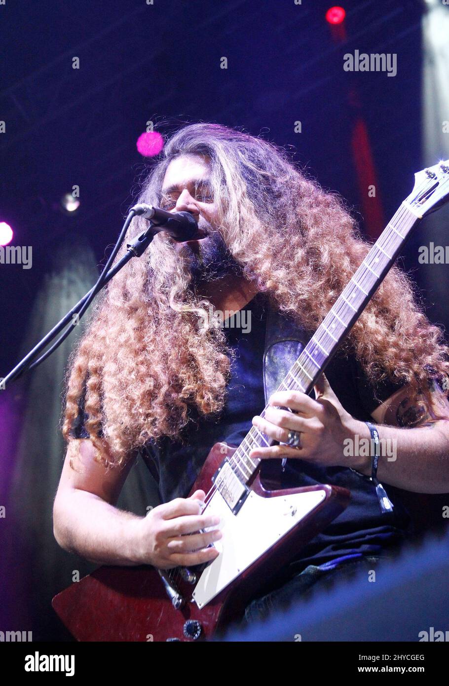 Claudio Sanchez of Coheed and Cambria performs at the 2017 Las Rageous Festival, Downtown Las Vegas Events Center Stock Photo