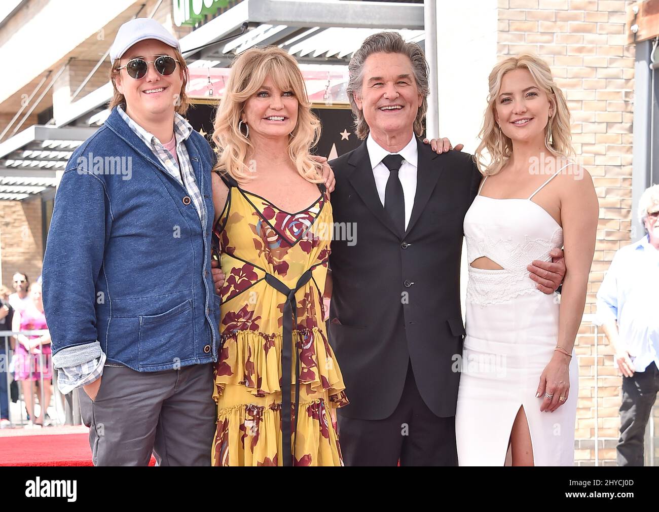 Boston Russell, Goldie Hawn, Kurt Russell and Kate Hudson attending