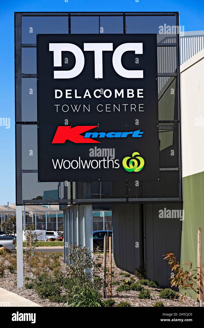 Ballarat Australia /   Delacombe Town Centre Shopping Complex. Stock Photo