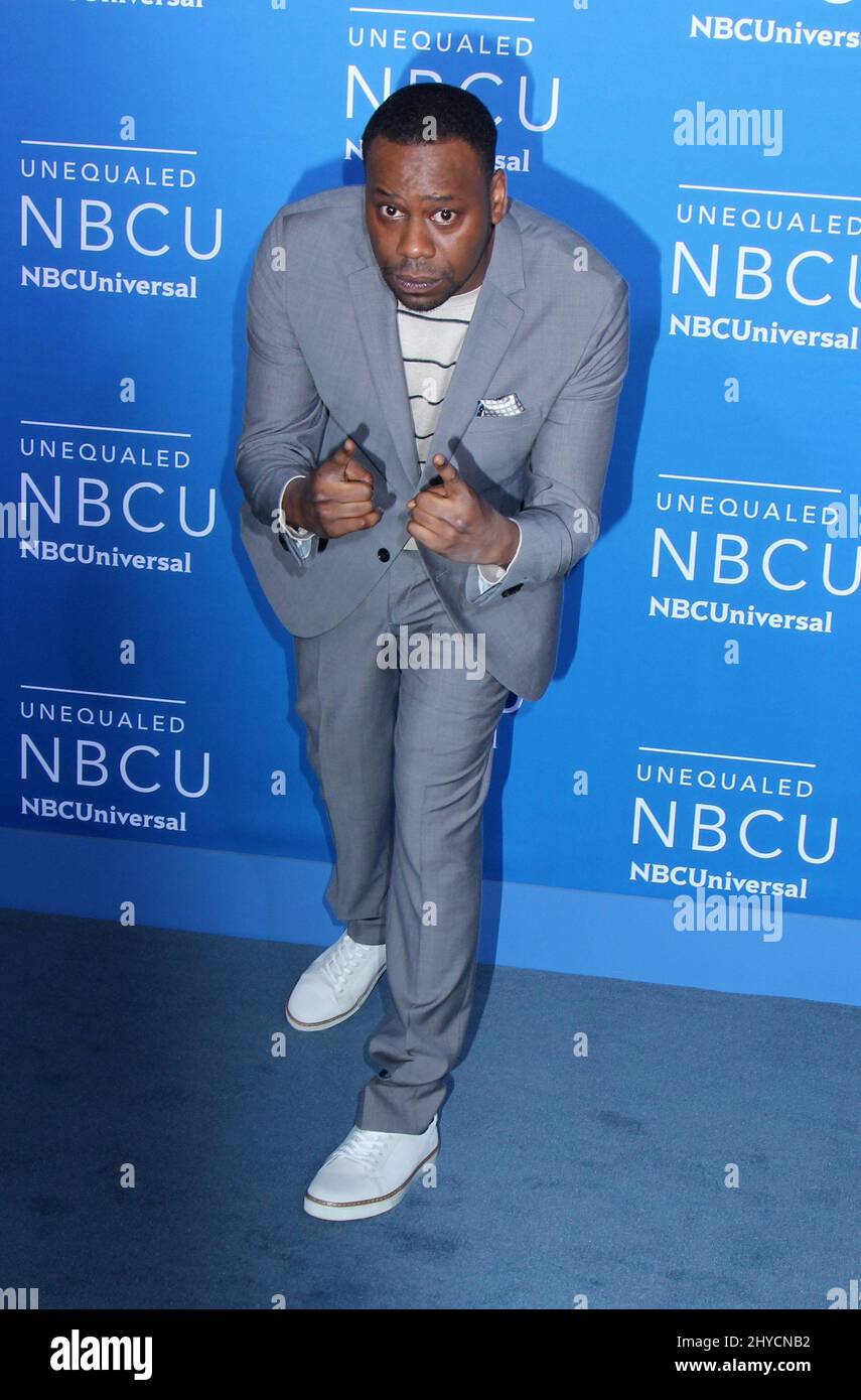 Malcolm Barrett attending the NBCUniversal 2017 Upfront in New York