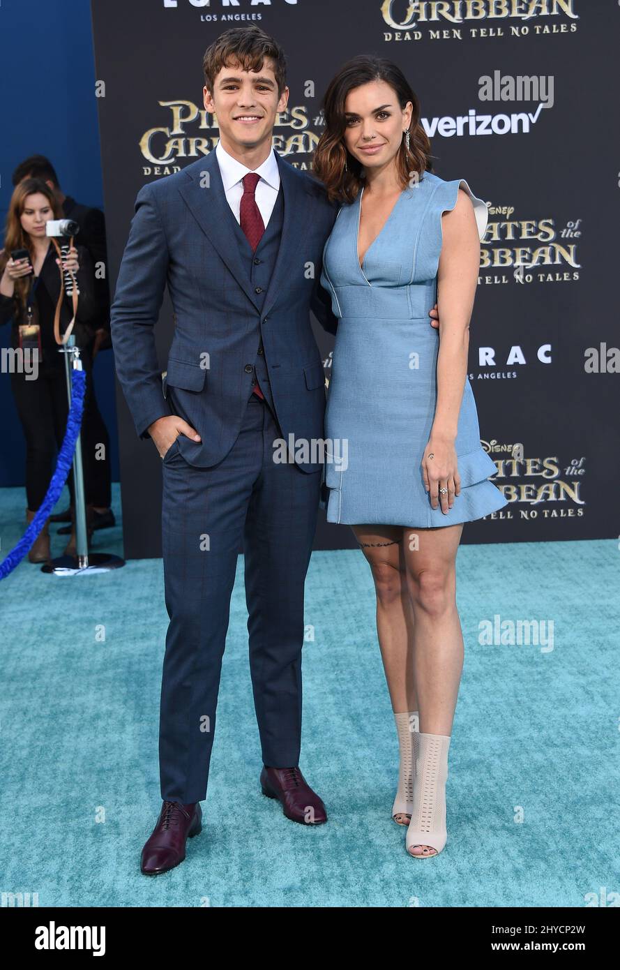 Brenton Thwaites and Chloe Pacey attending Disney’s ‘‘Pirates Of The